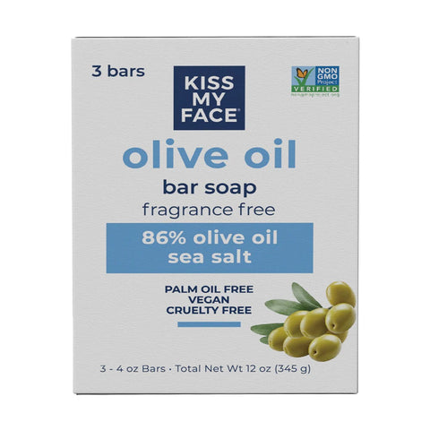 Kiss My Face - Bar Soap - Olive Oil - Fragrance Free_345g