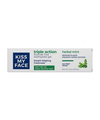 Kiss My Face - Gel Fluor-Free Toothpaste - Triple Action