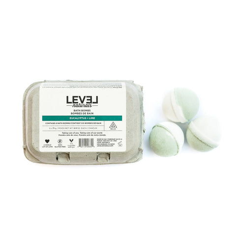 Level Naturals - Bath Bombs - Eucalyptus + Lime_57g