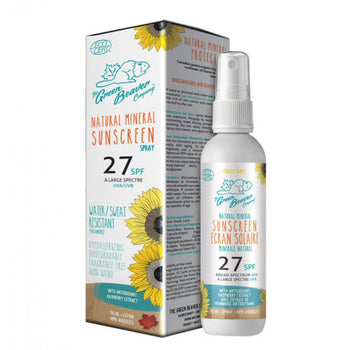Certified Organic Mineral Spray Sunscreen SPF 27 - Camomile Beauty - Green Natural Cruelty-free Beauty Shop