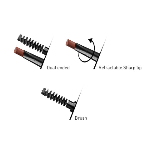 Eyebrow Pencil Dual Ended + Brush - Camomile Beauty - Green Natural Cruelty-free Beauty Shop