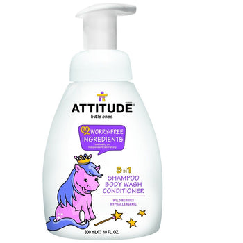 Attitude-Kids 3-in-1 Shampoo/Body Wash/Conditioner - Wild Berry