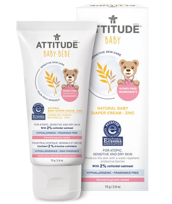 Attitude Living-Natural Baby Diaper Cream - Zinc