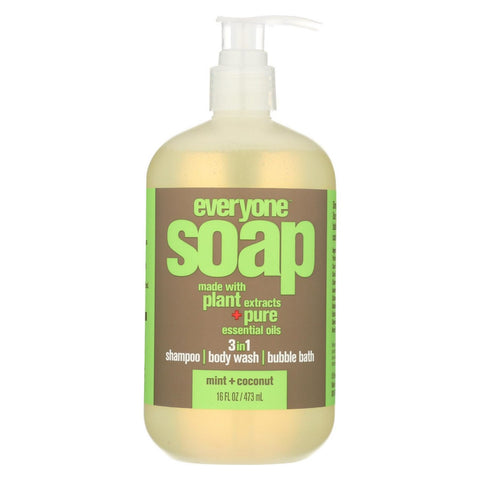 Everyone Soap - 3-in-1 Shampoo, Body Wash & Bubble Bath - Mint & Coconut