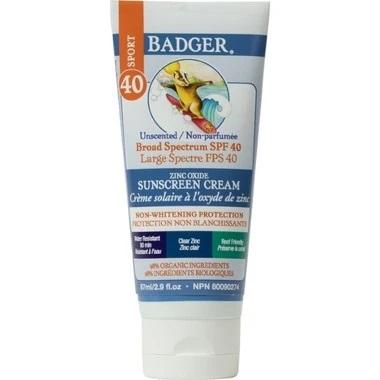 BADGER BALMS-SPF40 Sport Clear Zinc Sunscreen