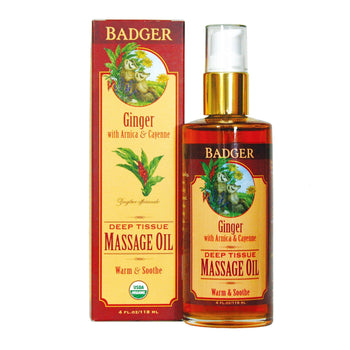 BADGER BALMS-Ginger Deep Tissue Massage Oil