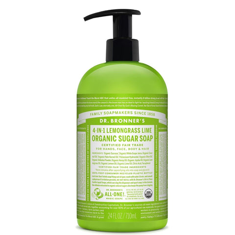Dr.Bronner - Lemongrass Lime Sugar Pump Soap Org 710ml